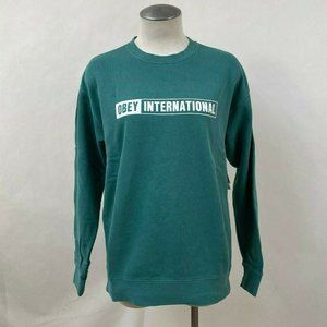 Obey Pigment Box Sweatshirt "International 2" Teal